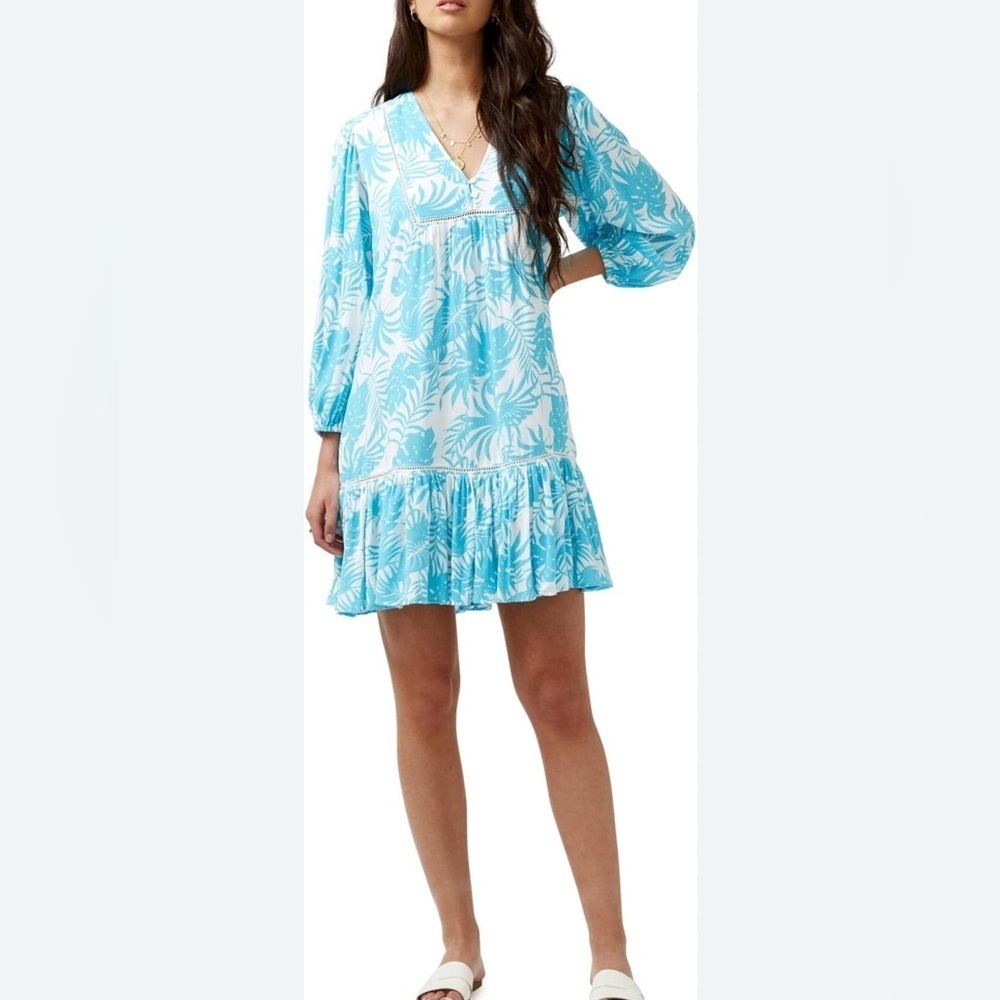 Buffalo David Bitton Womens Haven Size Medium tropical print cotton dress